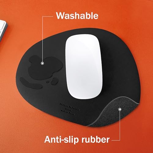 GREEDY FARMERS Mouse pad, Non-Slip Washable Waterproof Computer Mouse pad (Black)