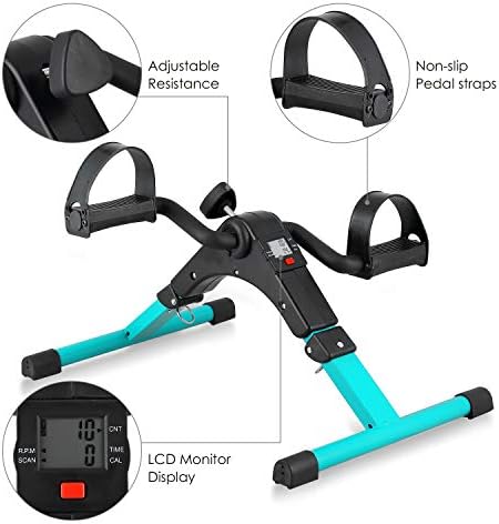 Folding Pedal Exerciser, Mini Exercise Bike Under Desk Bike