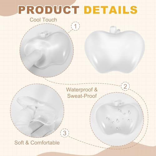 PATIKIL Gel Wrist Rest, Wrist Support for Mouse Apple Shape Ergonomic Mouse Pad Soft Silicone Support Comfortable Cushion for Computer Gaming Office Home, Transparent