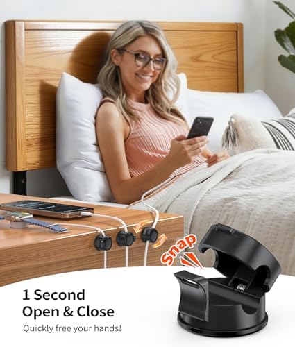 8 Pack 360° Rotatable Cable Clips Cord Organizer,Desk Cable Management Accessory,Cord Clips,Adhesive USB Wire Holder Keeper Organizer Home Office Desk Phone Car Wall Desktop Nightstand Cable Organizer