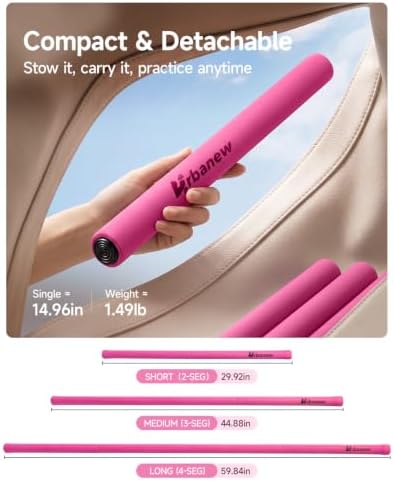 Yoga Stick, 60" Adjustable Stretching Stick for Mobility & Balance