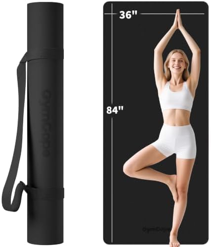 Extra Large Yoga Mat – 72"x48" or 78"x57", 1/4"–1/2" Thick Mat for Women & Men, TPE Non-Slip Pilates Mat for Home Gym, Yoga, Stretching, Meditation