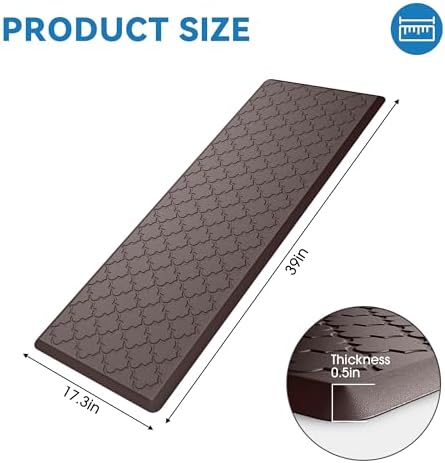 Kitchen Mats for Floor, Cushioned Anti Fatigue Mat, Chocolate