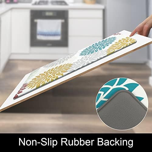 HEBE Anti Fatigue Kitchen Rugs Set of 2, Cushioned Kitchen Mats for Floor