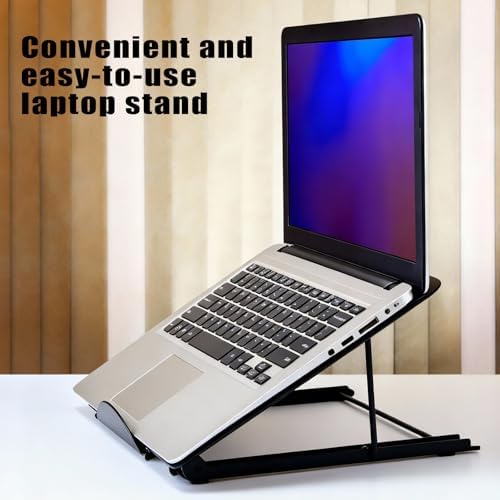Dunzoom 2 Pcs Mesh Laptop Stands 10 Levels Large Adjustable Laptop Riser Holder Computer Stand for Desk Cooling Ventilated Universal Lightweight Ergonomic Tray for Diamond Painting Reading