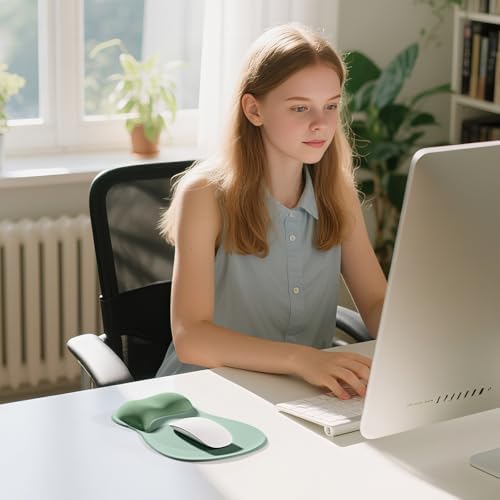 EooCoo Mouse Pad with Gel Wrist Rest, Ergonomic Mousepad Wrist Alignment