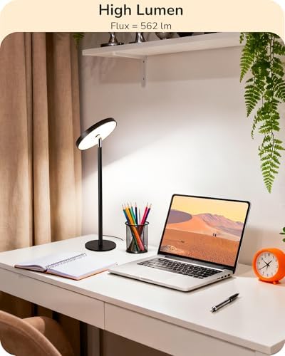 EDISHINE LED Table Lamp, Desk Lamp with 2 Adjustable Height, High CRI 90+