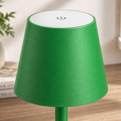 Yogaret Green Cordless Table Lamps, 6000mAh Rechargeable Battery, 2 Pack