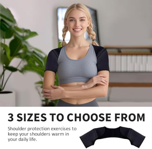 Double Shoulder Brace,Concealed Double Shoulder Brace for Sports Lovers,Comfortable and Breathable Shoulders Braces for Chronic Tendinitis Pain Relief,Outdoor Sports,Sleeping,Running (Large)