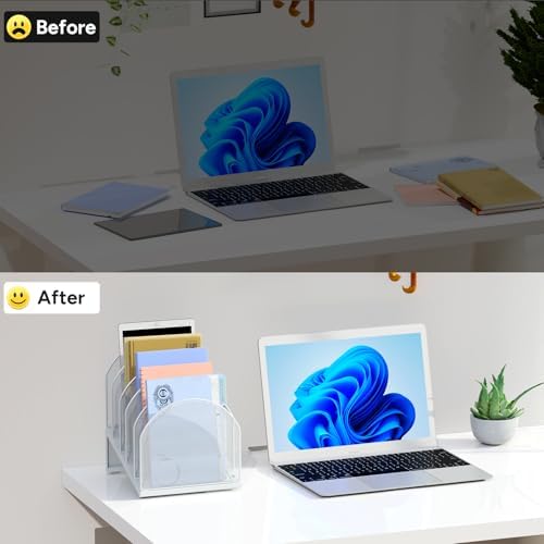 5-Section Desk File Organizer