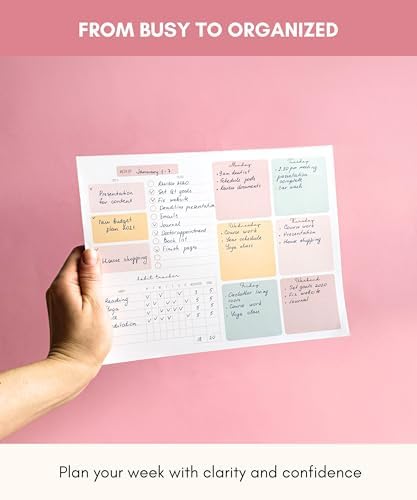 Lamare Weekly Planner Notepad – Premium Undated Weekly To Do List Notepad