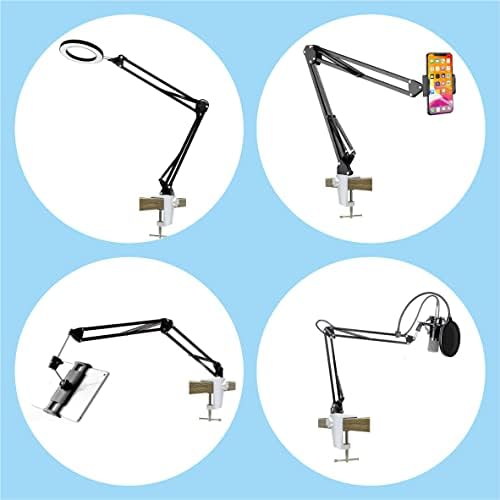 Desk lamp Clamp: 2PACK 1/2 Enlarge Hole Replacement C Clamp for Desk Light,Magnifying Glass with Light,Table Mic Stand,Mic Arm Desk Mount,Swing Arm Phone Holder,for Home Office Work Task (WHITE)