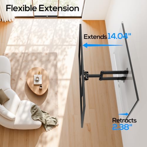 USX STAR Corner TV Wall Mount Full Motion for 40 43 50 55 60 65 inch TVs
