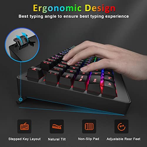 BlueFinger Wireless Keyboard and Mouse Combo, Long Lasting Rechargeable Battery 87 Keys RGB Rainbow Backlit Gaming Keyboard & Ergonomic Light Up Gaming Mouse for Mac Laptop Computer PC Gamer