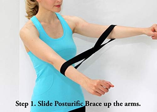 Posture Corrector Wear 15 Minutes A Day Follow 4 Easy Stretches For Improved Lasting Results (Black Large)