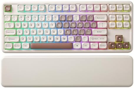 YUNZII B87 TKL Wireless Mechanical Keyboard (Brown Heart, MilkV2)