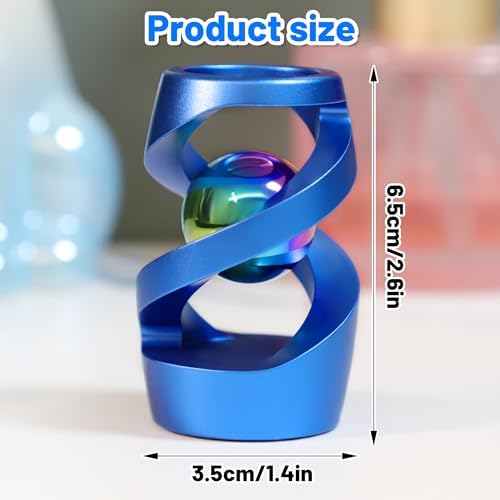 Kinetic Spinning Desk Toy, ADHD Stress Fidget Desktop Decor Blue