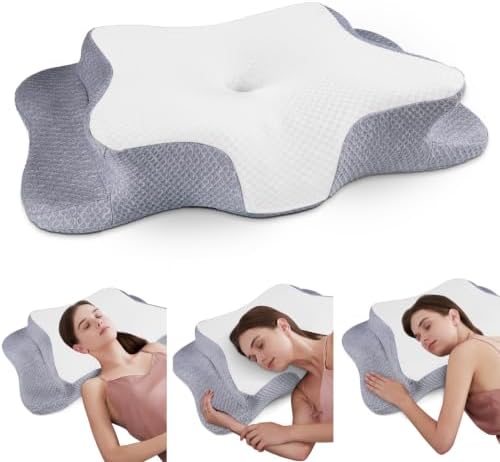 CHxxy Cervical Neck Pillow for Pain Relief Sleeping, Memory Foam Pillows