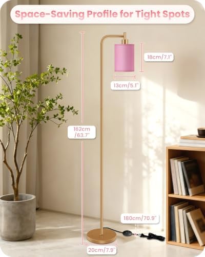 Dimmable Floor Lamp for Living Room with Remote & 10W Bulb