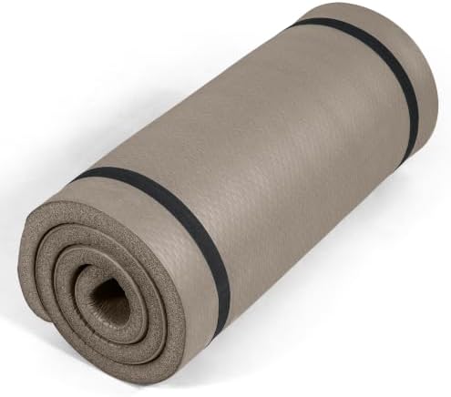 Tone Fitness 1" Extra Thick Yoga Mat, Exercise & Pilates Mat with Strap
