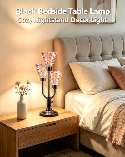 Mid Century Modern Glass Table Lamp Vintage Lamp Gift Dimmable