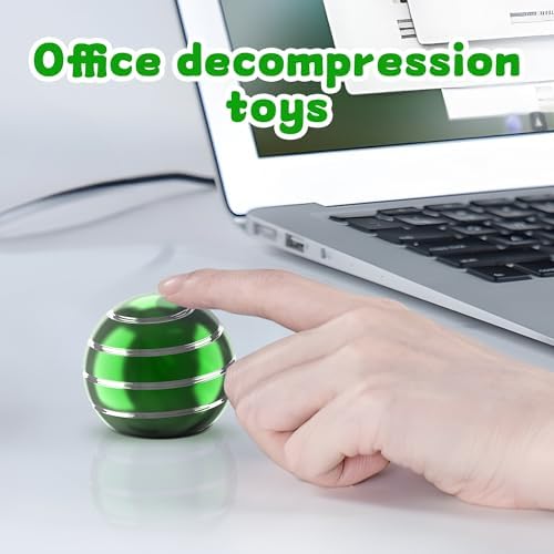 Kryfa 1.77in Kinetic Fidget Desk Toy, Anxiety Relief ADHD for Adults, Green