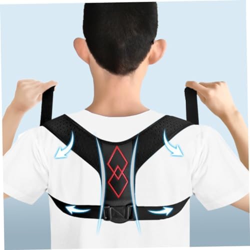 Invisible Posture Corrector Back Brace Black Adjustable Support for Adults