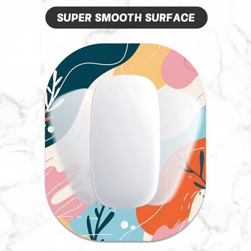Small Mouse Pad, 6 x 7 Inch, Oval Mini Mouse Pad with Non-Slip Rubber Base for Laptop Wireless Mouse Keyboard Tray Mousepad, Abstract Figure