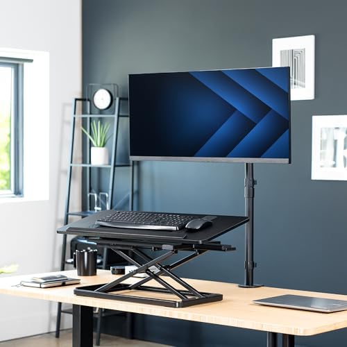 VIVO Black 30 inch Tilting Keyboard Height Adjustable Riser, Desk-TKR1