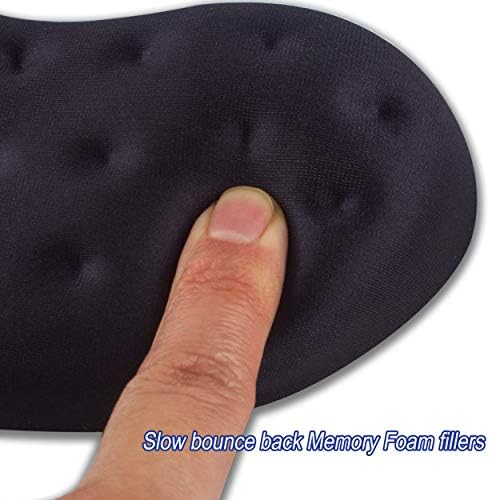 BRILA Upgraded Ergonomic Memory Foam Mouse Wrist Rest Support Pad Cushion for Computer, Laptop, Office Work, PC Gaming - Massage Holes Design Wrist Pain Relief