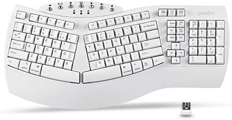Perixx Periboard-612 Wireless Ergonomic USB Split Keyboard, US English Layout