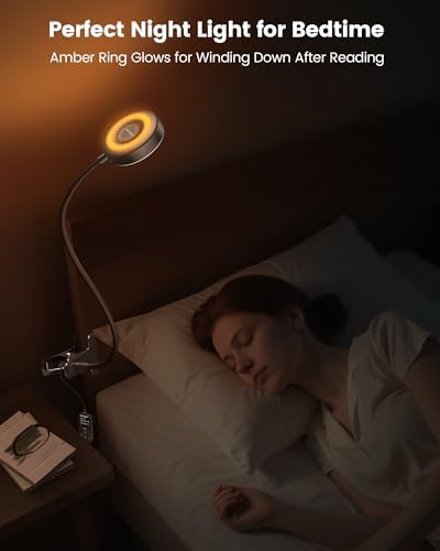 Glocusent 72 LED Desk Lamp for Dorm,Amber Night Light with Remote Control