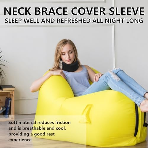 4 Pcs Breathable Neck Brace Covers, Cervical Support Sleeves, Unisex