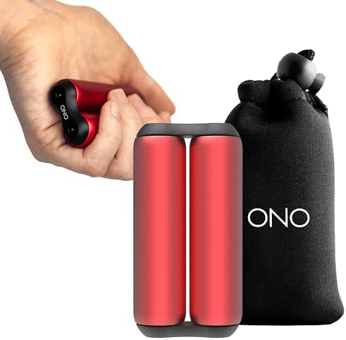 ONO Roller - Handheld Fidget Toy for Adults | Help Relieve Stress, Anxiety, Tension | Promotes Focus, Clarity | Compact, Portable Design (Red, Junior Size - Aluminum)