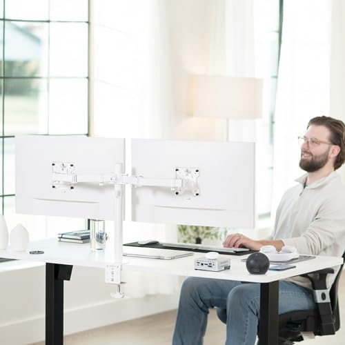 VIVO Dual Monitor Desk Mount for 13 to 30 inch Screens, STAND-V002W