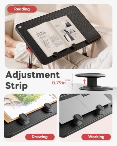 Laptop Desk Table, SAIJI Adjustable Laptop Stand, Portable Lap Desks