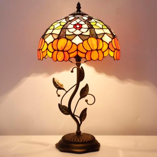 Tiffany Lamp Orange Blossom Stained Glass Table Lamp
