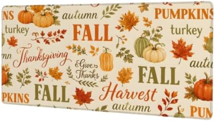 Fall Autumn Large Mouse Pad Non-Slip Rubber Long Gaming Desk Mat