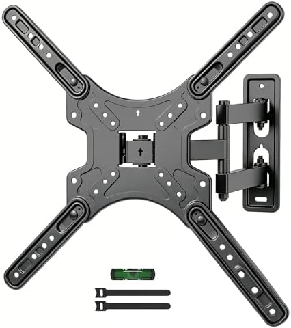 Full Motion TV Wall Mount for Most 26-60 Inch Flat Curved TVs, Wall Mount TV Bracket with Swivel Articulating Extension Tilt Arm, Support up to 77lbs, Max VESA 400x400mm(MAP3SE)