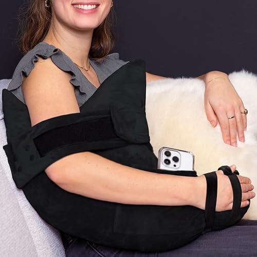 MOYOAMA Post Shoulder Surgery Pillow for Sleeping – Left/Right Arm Support with Adjustable Straps & Custom Firmness for Restful Recovery – Rotator Cuff, Bursitis, & Frozen Shoulder Pillow Post Surgery