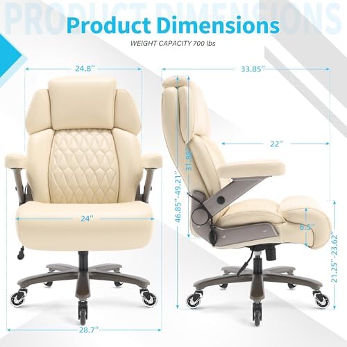 Big and Tall Office Chair 700lbs, Ergonomic High Back Computer Desk Chair