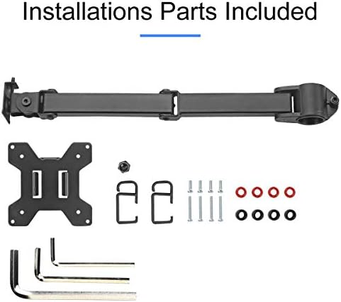 suptek Single Monitor Arm for Desk Mount Stand,Adjustable Monitor Arm for 13 to 32 inch Screen,Support Weight up to 22lbs,and Mounting Holes 75x75mm to 100x100mm,Black(MD6DB)