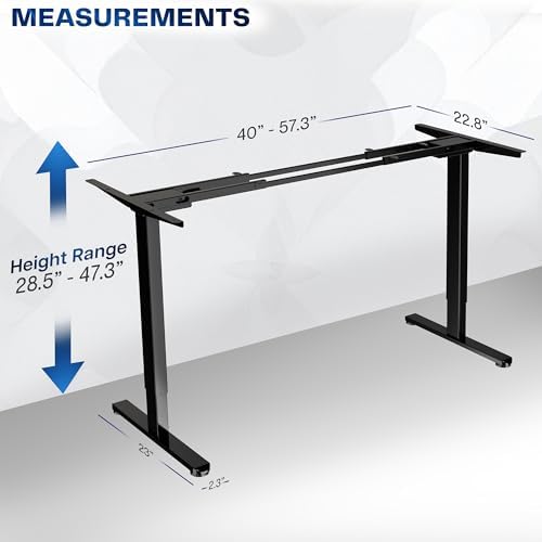 VIVO Black Dual Motor Electric Standing Desk Frame, DESK-E-200B