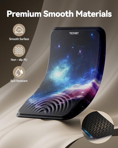 TECKNET Ergonomic Mouse Pad with Wrist Rest, All-Day Comfort & Pain Relief