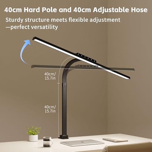 24W LED Desk Lamp with Clamp, 2100LM Ultra Bright Architect Desk Light