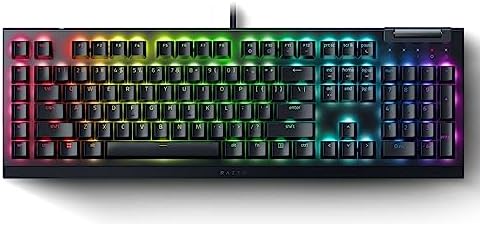 Razer BlackWidow V4 X - Mechanical Gaming Keyboard: Yellow Switches Linear & Silent - 6 Dedicated Macro Keys - Chroma RGB - Doubleshot ABS Keycaps - Media Controls - Sound Dampening & Stabilizers