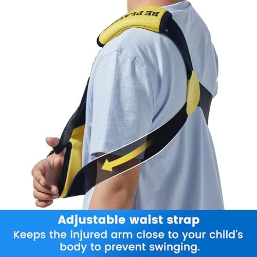 Velpeau Pediatric Arm Sling Shoulder Immobilizer for Kids, Yellow Right 2XS