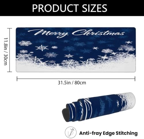 Christmas Large Mouse Pad Non-Slip Rubber Long Gaming Desk Mat