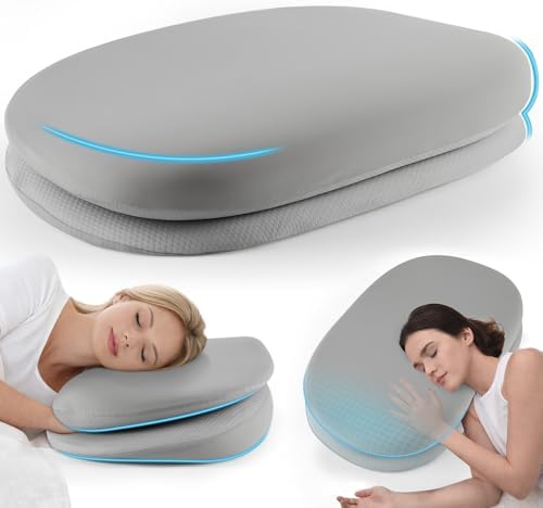 DONAMA Double Layer Side Sleeper Cervical Neck Pillow for Neck Pain Relief