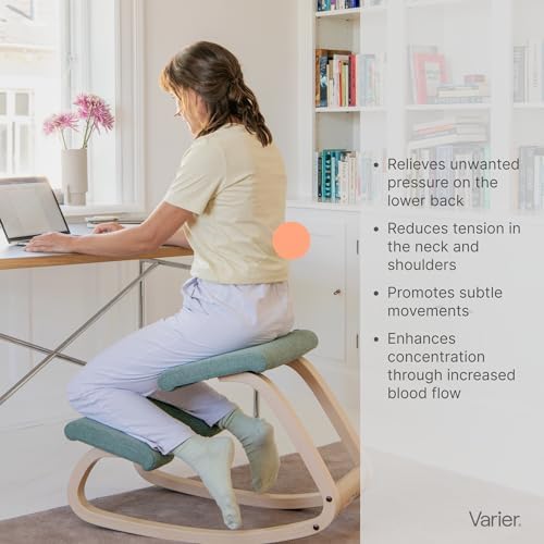 Varier Ergonomic Kneeling Chair, Rocking Knee Stool for Home Office Desk